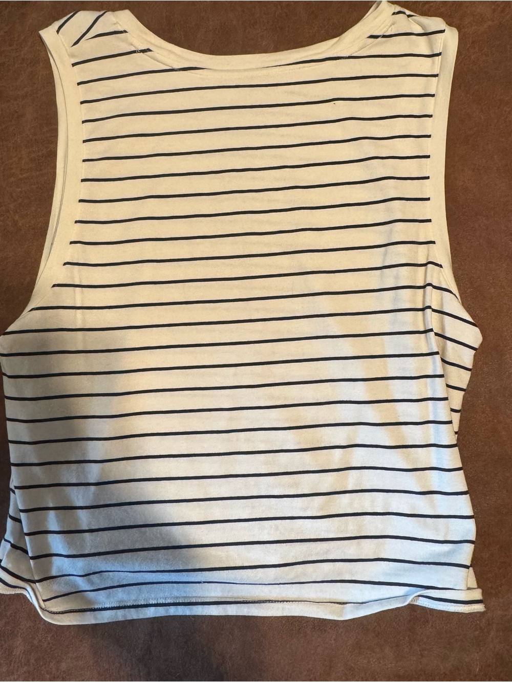 Old Navy White Tank Top with Navy Stripes